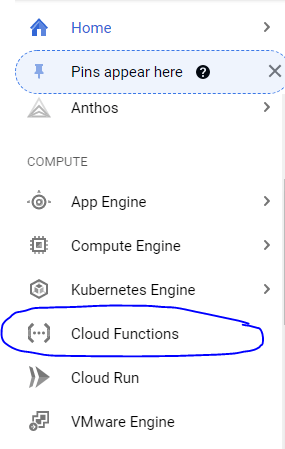 Good Cloud Functions Menu